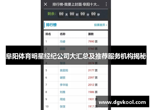 阜阳体育明星经纪公司大汇总及推荐服务机构揭秘